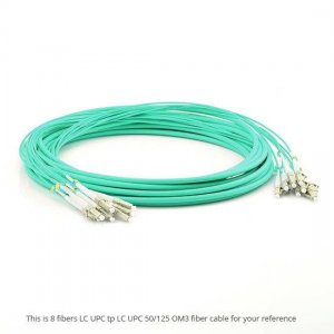 5M LC UPC to LC UPC 10G OM3 Multimode 6 Fiber MultiFiber PreTerminated Cable 2.0mm PVC Jacket