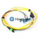12 fibres SMF Câble plat de rupture MTP à 12 brins LC/SC/FC/ST Câble plat à fibre LSZH/Riser