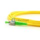 Одномодовый односторонний оптоволоконный соединительный кабель FC/APC - FC/APC