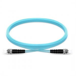 ST a ST Duplex PVC/LSZH/OFNP OM4 Cable de conexión de fibra óptica multimodo