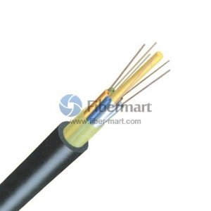 Cable al aire libre dieléctrico impermeable del tubo flojo de 12 fibras de la sola capa del solo-miembro del miembro - GYFTY