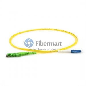 E2000/APC to LC/UPC Plenum(OFNP) Simplex 9/125 Single-mode Fiber Patch Cable