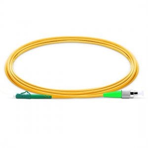 Cabo de remendo de fibra monomodo LC APC para FC APC Simplex PVC/LSZH/OFNP 9/125