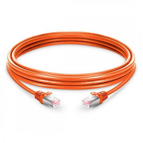 Câble de raccordement réseau Ethernet Cat5e blindé sans accroc (FTP), PVC orange, 10 m (32,81 pieds)