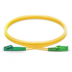 LC APC à E2000 APC Duplex PVC/LSZH/OFNP 9/125 Câble de raccordement fibre monomode
