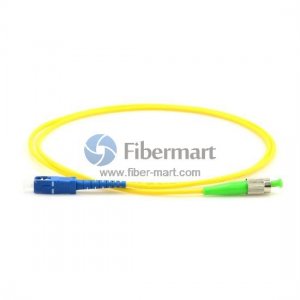 FC/APC to SC/UPC Plenum(OFNP) Simplex 9/125 Single-mode Fiber Patch Cable