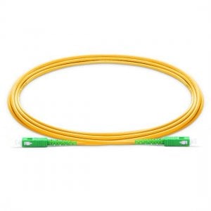 Cable de conexión de fibra monomodo SC APC a SC APC Simplex de 2,0mm PVC(OFNR) 9/125 de 30M