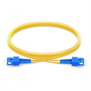 1M SC UPC to SC UPC Duplex 2.0mm OFNP 9/125 Single Mode Fiber Patch Cable