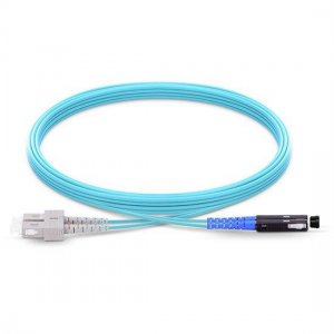 SC to MU Duplex PVC/LSZH/OFNP OM3 Multimode Fiber Optic Patch Cable