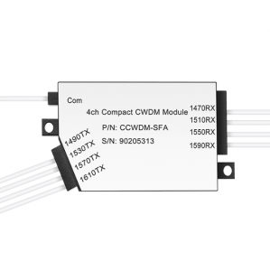 Compacto CWDM Mux Demux, 2.0dB IL, Fibra simple, TX / RX