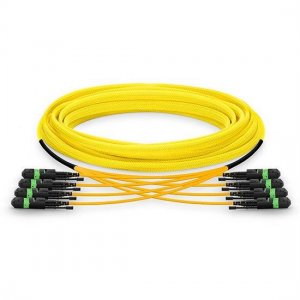 50M MTP Male to MTP Male 48 Fibers OS2 9/125 Single Mode HD Trunk Cable, Polarity A, LSZH Bunch