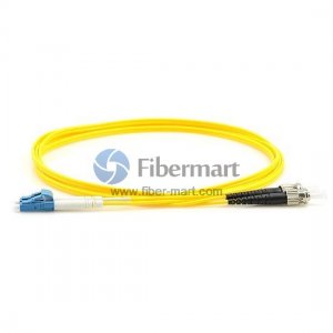 ST/UPC-LC/UPC Plenum(OFNP) Duplex 9/125 Single-mode Fiber Patch Cable
