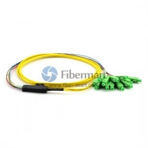 12 fibras 9/125 SM fita Fan-out LC/SC/ST/FC Pigtail