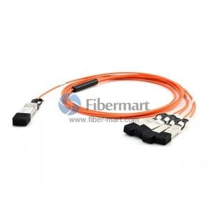 10m Brocade 40G-QSFP-4SFP-AOC-1001 Compatible QSFP+ to 4SFP+ Active Optical Breakout Cable