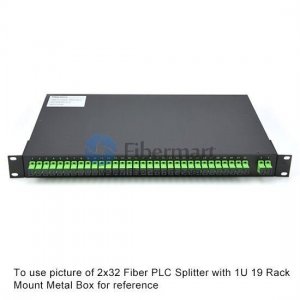 2x16 Fiber PLC Splitter com 1U 19 Rack Mount Metal Box