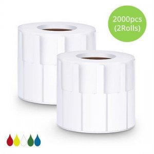 2.76in.L x 0.94in.W P Type Cable Adhesive Label Paper2000pcs/pack, White