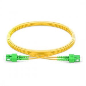1M SC APC to SC APC Duplex 2.0mm OFNP 9/125 Single Mode Fiber Patch Cable