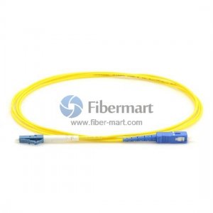 LC/UPC-SC/UPC Plenum(OFNP) Simplex 9/125 Single-mode Fiber Patch Cable