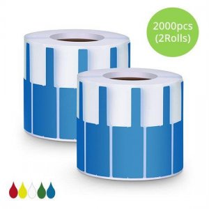 2.76in.L x 0.94in.W P Tipo Etiqueta adhesiva para cables Paper2000pcs/pack, Azul