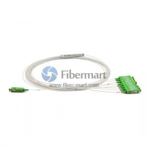 Divisor PLC de fibra sin bloques 1x8