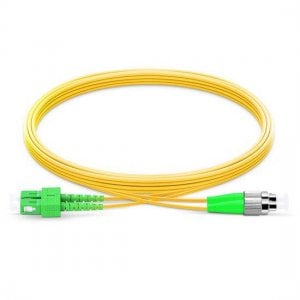 Câble de raccordement à fibre monomode 2M SC APC vers FC APC Duplex 2,0 mm LSZH 9/125