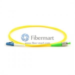 FC/APC to LC/UPC Plenum(OFNP) Simplex 9/125 Single-mode Fiber Patch Cable