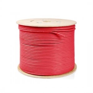 Bobina de 305 m (1000 pies) Cat5e Cable Ethernet a granel de PVC sólido sin blindaje (UTP) Rojo