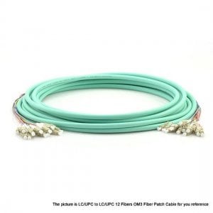 3M LC UPC to LC UPC 10G OM3 Multimode 24 Fiber MultiFiber PreTerminated Cable 0.9mm PVC Jacket