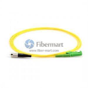 FC/UPC to E2000/APC Plenum(OFNP) Simplex 9/125 Single-mode Fiber Patch Cable