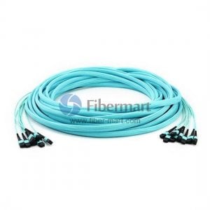 96 cable troncal de los filamentos MTP de las fibras OM4 12 3.0m m LSZH/Riser