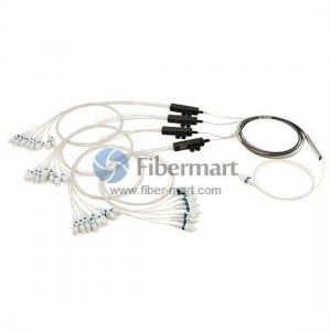 1x32 Fibra PLC Splitter con los kits de fan-out