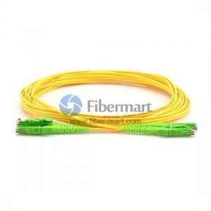 E2000/APC to E2000/APC OS2 Singlemode 9/125 Duplex Fiber Patch Cable