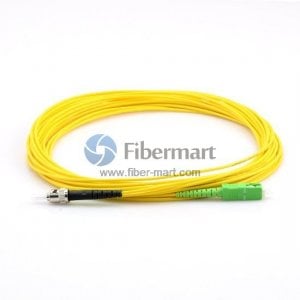 Câble de raccordement fibre simplex SC/APC vers ST/UPC monomode 9/125