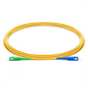 SC UPC to SC APC Simplex PVC/LSZH/OFNP 9/125 Single Mode Fiber Patch Cable