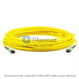 8-волоконный одномодовый 12-жильный магистральный кабель MPO 3,0 мм LSZH/Riser