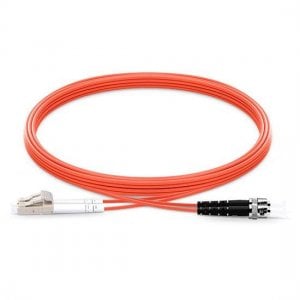 1M LC UPC - ST UPC Дуплексный многомодовый оптоволоконный коммутационный кабель 2,0 мм PVC (OFNR) OM1