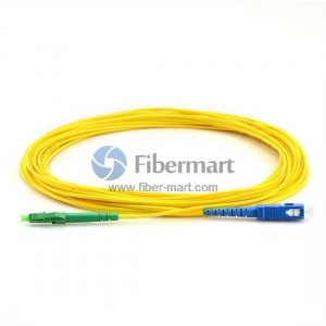 LC/APC to SC/UPC Plenum(OFNP) Simplex 9/125 Single-mode Fiber Patch Cable