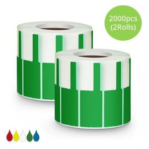 2.76in.L x 0.94in.W Tipo P Etiqueta adhesiva de cable Paper2000pcs / pack, Verde