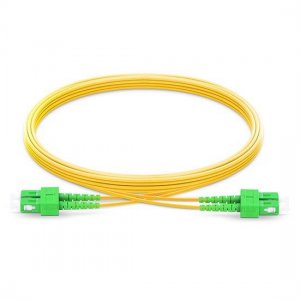 15M SC APC to SC APC Duplex 2.0mm PVC(OFNR) 9/125 Single Mode Fiber Patch Cable