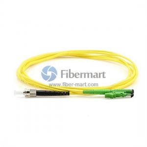 Одномодовый односторонний оптоволоконный соединительный кабель ST / UPC - E2000 / APC 9/125