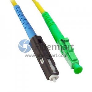LC/APC to MU Plenum(OFNP) Simplex 9/125 Single-mode Fiber Patch Cable