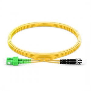 SC APC a ST UPC Duplex PVC / LSZH / OFNP 9/125 Cable de conexión de fibra monomodo