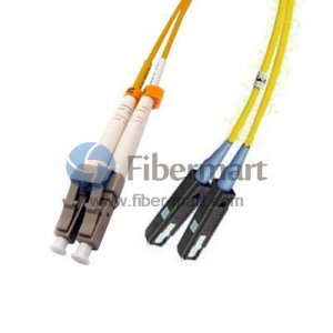 LC/APC to MU/UPC Plenum(OFNP) Duplex 9/125 Single-mode Fiber Patch Cable