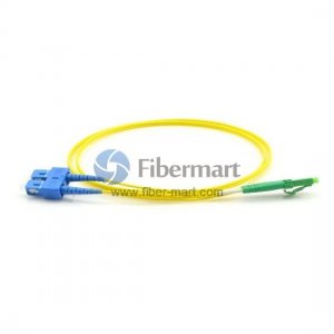 LC/APC to SC/UPC Plenum(OFNP) Duplex 9/125 Single-mode Fiber Patch Cable