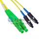 LC/APC to MU Duplex 9/125 Single-mode Fiber Patch Cable