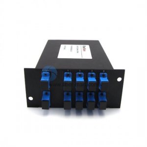 Divisor de PLC de fibra 2x8 con caja de metal LGX estándar