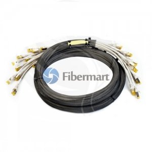 Benutzerdefiniertes 12-Buchsen-auf-12-Stecker-CAT6-ungeschirmtes PVC-vorkonfektioniertes Kupfer-Netzwerk-Trunk-Kabel