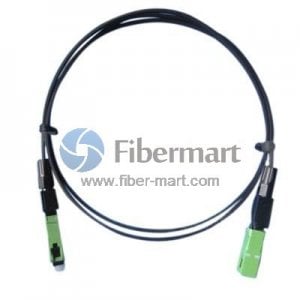SM 9/125 Duplex PVC do cabo de gota FRP G652D do cabo de remendo FTTH da fibra