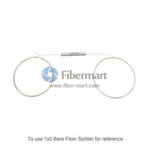 la polarisation 2x2 maintenant la fibre nue de l'axe lent 250 Fiberm de diviseur de PLC de fibre nue