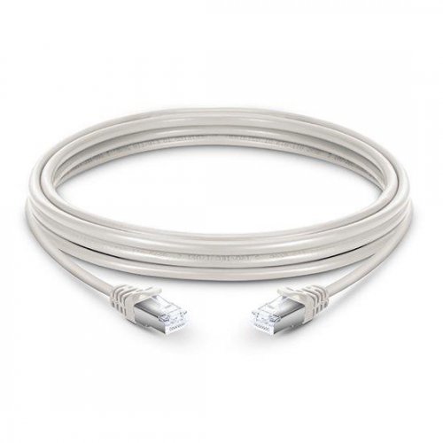 Câble de raccordement réseau Ethernet Cat5e blindé sans accroc (FTP), PVC blanc, 10 m (32,81 pieds)